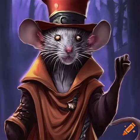 Rat Sorcerer With An Epic Top Hat On Craiyon