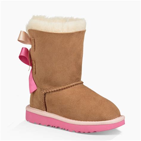 Ugg Toddlers Mini Bailey Bow Ii Boot Chestnutpink Azalea Lauries Shoes