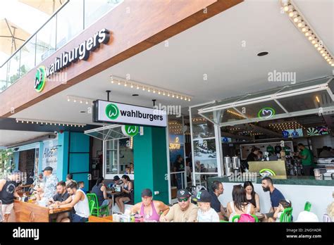 Burger Restaurant Wahlburgers In Manly Beach Sydney Nsw Australia With