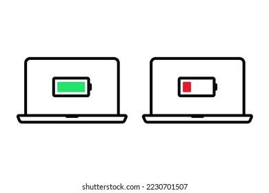 Laptop Battery Icon Illustration Vector Stock Vector (Royalty Free) 2230701507 | Shutterstock