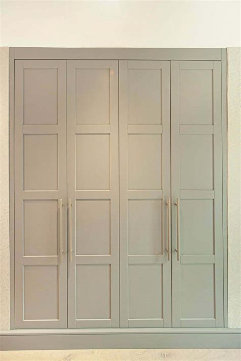 Fitted Hallway Corridor Wardrobe With Brass Handles Lacquered Mdf