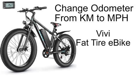 Change Odometer From Kilometers To Miles Per Hour Vivi Fat Tire Ebike