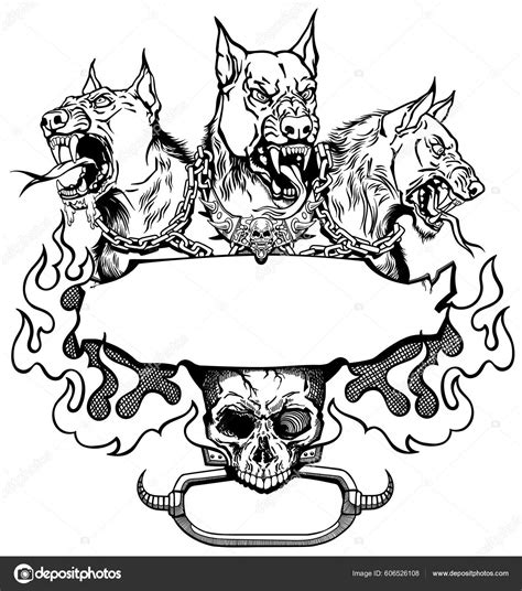 Cerberus Hellhound Mythological Three Headed Dog Guard Entrance Hell