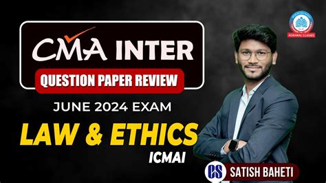 Icmai Cma Inter Jun Exam Law Ethics Question Paper