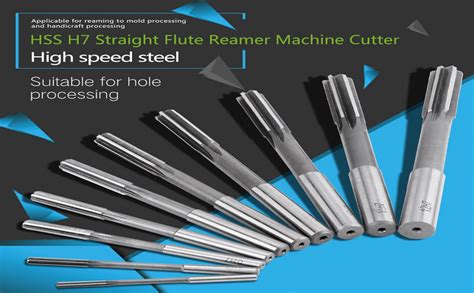 Reamer Set 10pcs Hss H7 Machine Cutter Straight Chucking