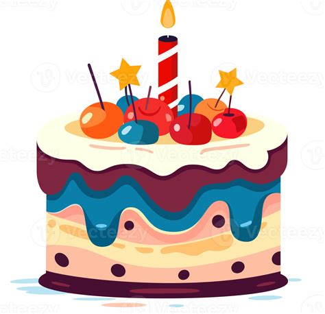 Birthday Cake Vector Illustration 24742842 PNG