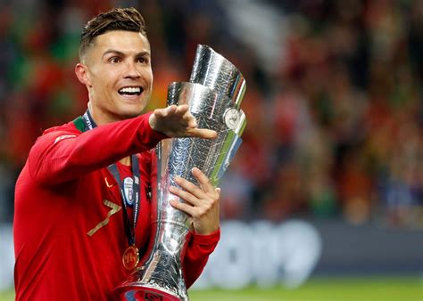 Portugal Nations League Trophy Portugal Soccer League Nations Ronaldo