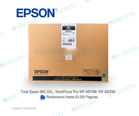 BOLSA DE TINTA EPSON T962120 NEGRO M04XXL WF M5799 40K