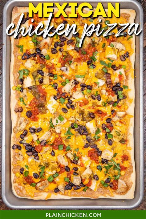 Mexican Chicken Pizza Plain Chicken