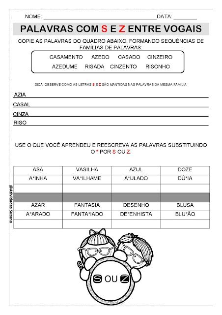 Palavras Com Sez - Palavras com S e Z