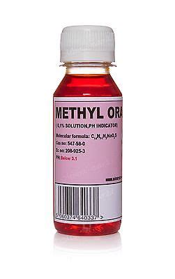 100ml Methyl orange indicator solution•ph indicator•reagent grade• | eBay