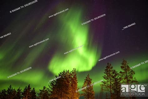 Aurora Borealis, Sweden, Stock Photo, Picture And Rights Managed Image ...