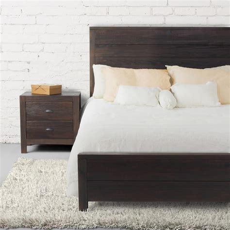 Grain Wood Furniture Montauk Queen Solid Wood Panel Bed Overstock