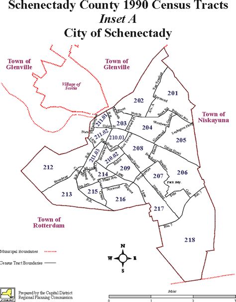 Capital District 1990 Census Tract Maps Cdrpc