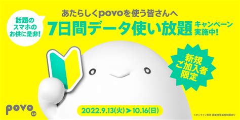 【未使用】povo20データ使い放題（7日間）のプロモコード 入力期限 2022年12月31日（土） の落札情報詳細 ヤフオク落札価格情報