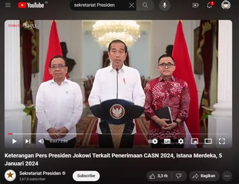 Presiden Jokowi Umumkan Formasi CASN 2024 NakerNews