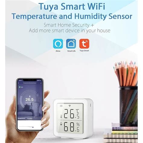 Thermomètre Hygromètre D Intérieur Intelligent Wifi Avec Écran Lcd