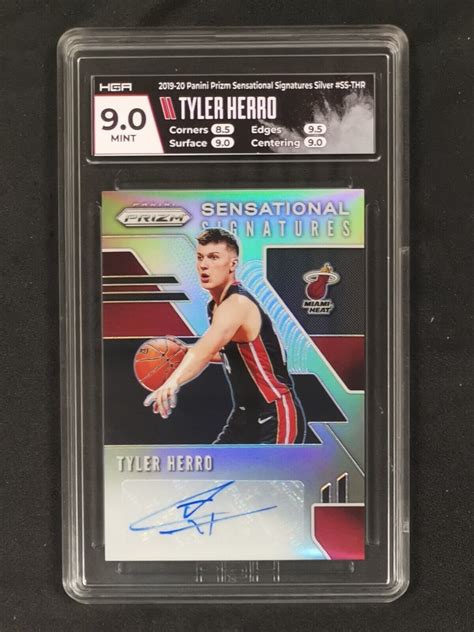 2019 20 Prizm Sensational Signature Silver Tyler Herro Rc Rookie Auto