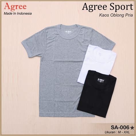 Jual Oblong Agree Sa Putih Abu Hitam Agree Sport Pakaian Dalam