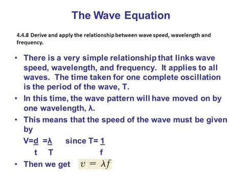 What Is The Equation For Wave Speed