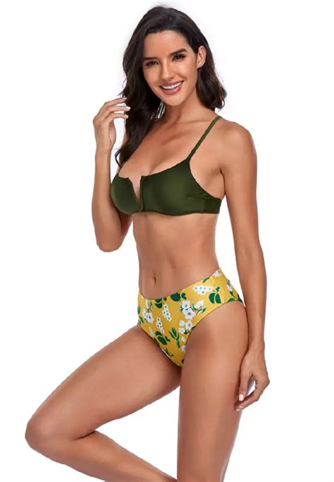 Buy Zitique European Style Women S Bikini Swimsuit Green Online