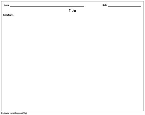 Blank Template - Landscape Storyboard od worksheet-templates