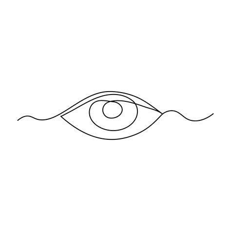 Premium Vector Continuous One Line Drawing Of Eyes Outline Vector