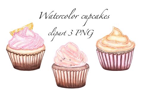 Watercolor Cupcake Clipart Graphic By TataStore Creative Fabrica