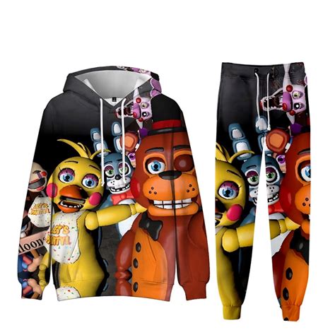 Five Nights At Freddys Set Merch Halloween Merch For Menwomen Cosplay