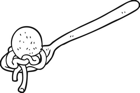 Black And White Cartoon Meatball 44973523 Png