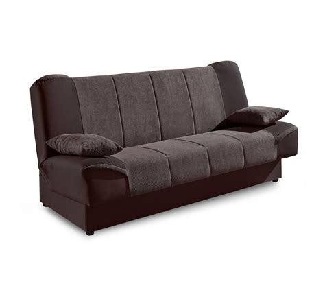 Alton Canapé Clic Clac Convertible En Tissu Marron Banquette Clic