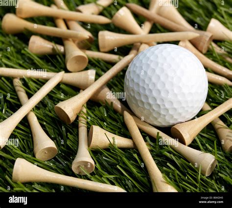 Golf Ball and Tees Stock Photo - Alamy