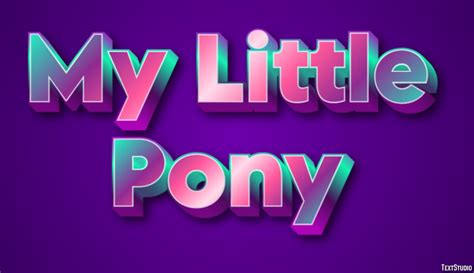 My Little Pony Text Effect And Logo Design Brand