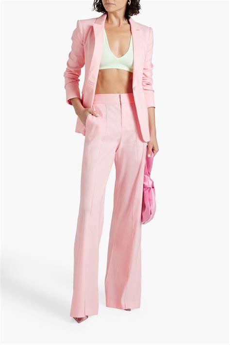 Alice Olivia Linen Blend Wide Leg Pants The Outnet