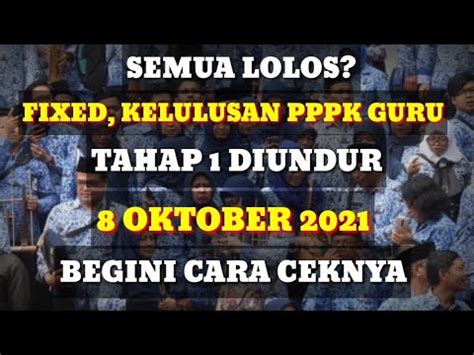 Pengumuman Kelulusan Pppk Guru Tahap I Diundur Oktober