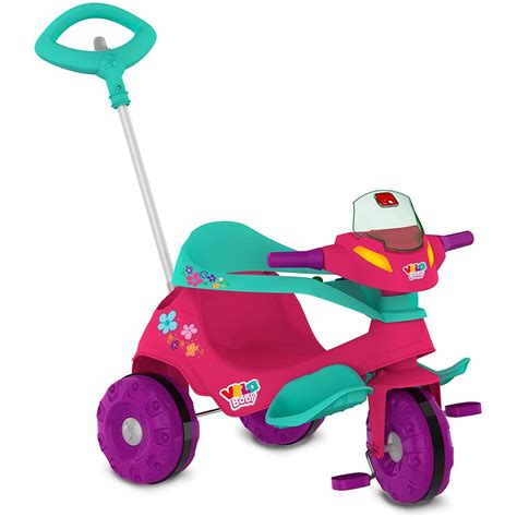 Triciclo Velobaby G2 Passeio Pedal Rosa Bandeirante Submarino