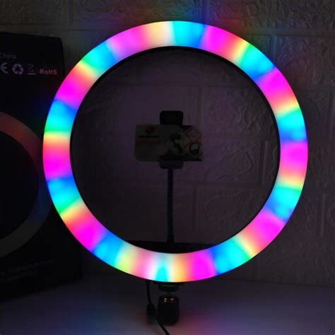 خرید و قیمت رینگ لایت رنگی سایز 36 Rgb به همراه سه پایه 210 سانتی متری