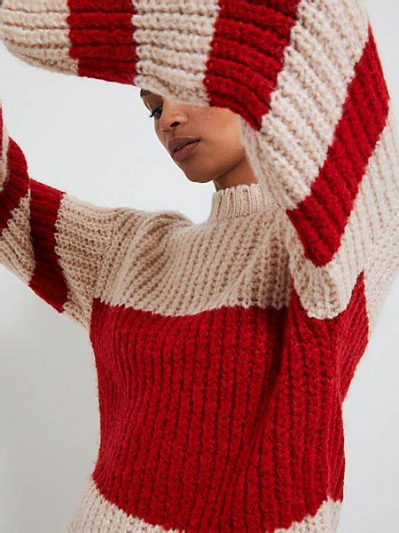 Blue Colour Block Knitted Jumper Women George At Asda