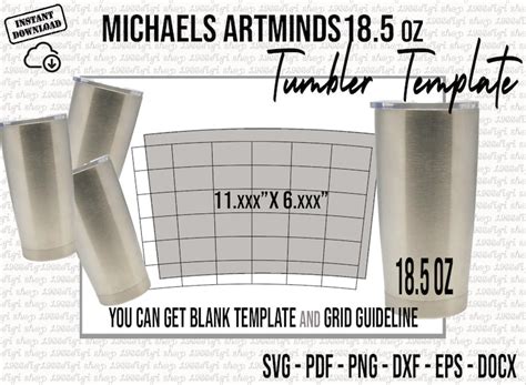 Michaels Oz Tumbler Template Full Wrap Tumbler Svg Etsy Australia