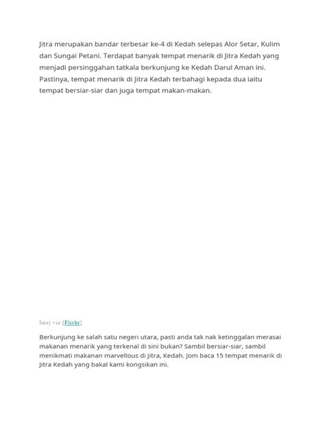 15 Tempat Menarik Di Jitra Pdf