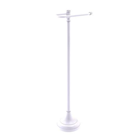 Allied Brass Carolina Crystal Matte White Freestanding Single Post