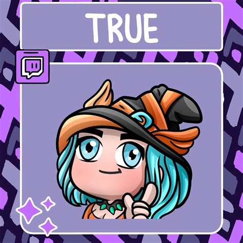 True Witch Emote Twitch Emote Youtube Emote Discord Etsy Twitch