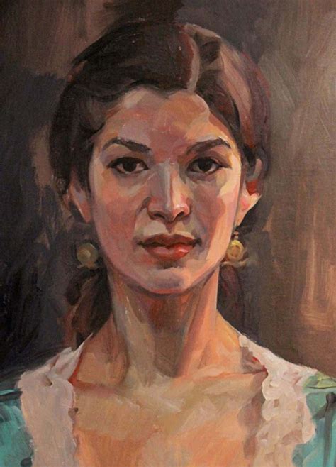 Aimee Gabriel Mark Lipper Oil On Canvas Contemporary Impressionist Art Female Head Woman