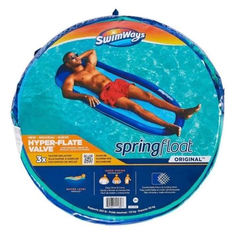 Swimways Other Swimways Spring Float Inflatable Pool Lounger With Hyperflate Valve New