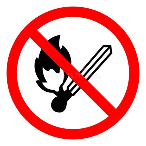 No Fire Ignition Symbol Sign Vector Illustration Isolate On White