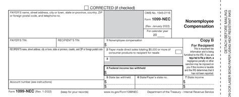 1099 Nec Filing And Instructions Taxformexpress