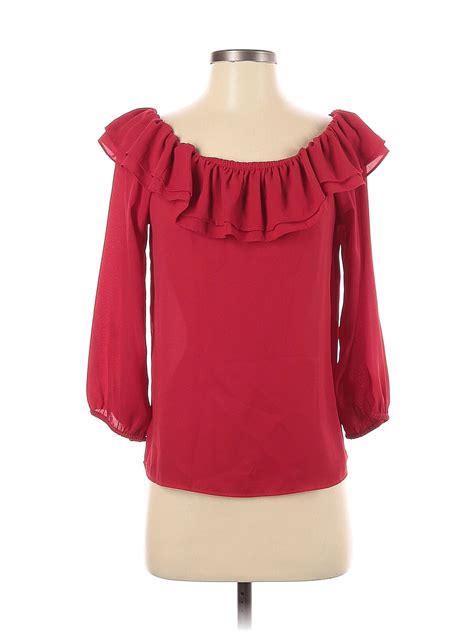 J Crew Mercantile Women Red Long Sleeve Blouse Xs Ebay