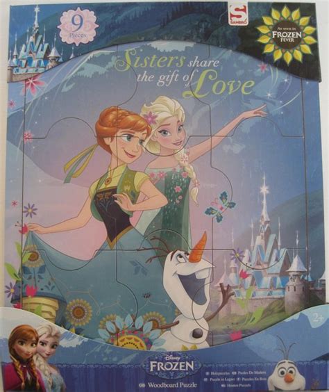 Disney Frozen 9 Delige Houten Puzzel Bol