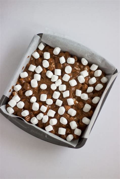 Easy 3 Ingredient Chocolate Peanut Butter Marshmallow Squares - BAKED by Blair