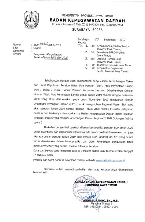 12 Contoh Surat Permohonan Pensiun Pns Karyawan Lengkap Riset